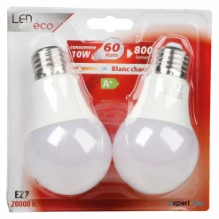 Outils De Bricolage|COGEX 2 ampoules A60 10W E27
