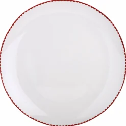 Vaisselle Et Service|SECRET DE GOURMET 6 assiettes à dessert à bordure rouge