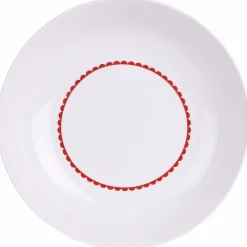 Vaisselle Et Service|SECRET DE GOURMET 6 assiettes creuses avec liseré rouge