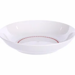 Vaisselle Et Service|SECRET DE GOURMET 6 assiettes creuses avec liseré rouge
