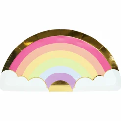 Vaisselle Jetable|Pique-Nique Et Camping|Stokomani 6 assiettes en carton arc en ciel