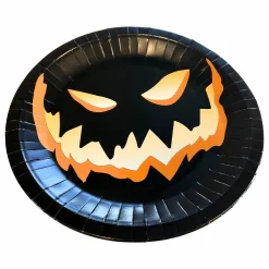 Vaisselle Jetable|Pique-Nique Et Camping|Stokomani 10 assiettes en carton citrouille 23 cm