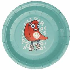 Vaisselle Jetable|Pique-Nique Et Camping|Stokomani 6 assiettes en carton Mascotte Paris 2024