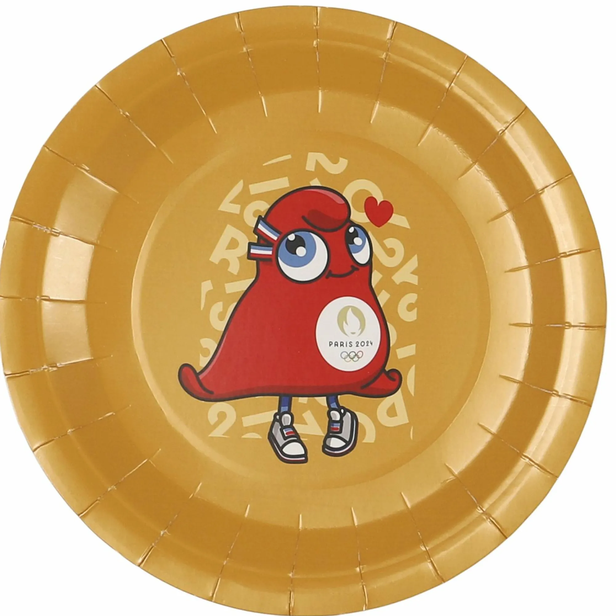 Vaisselle Jetable|Pique-Nique Et Camping|Stokomani 6 assiettes en carton Mascotte Paris 2024