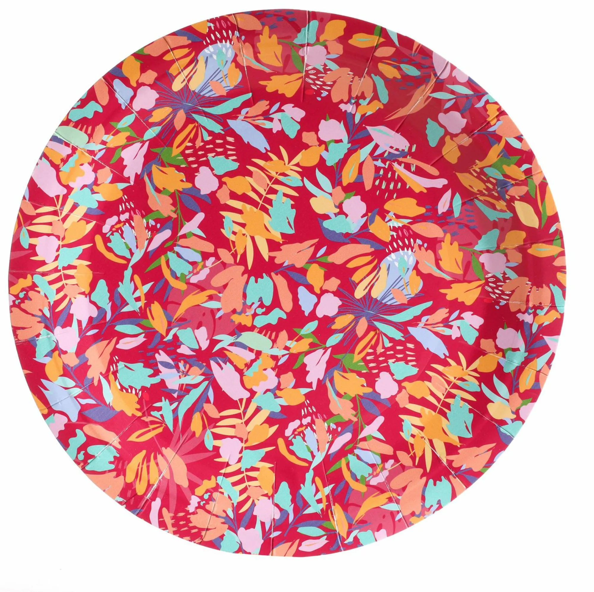 Vaisselle Jetable|Pique-Nique Et Camping|Stokomani 10 assiettes fleuries en carton