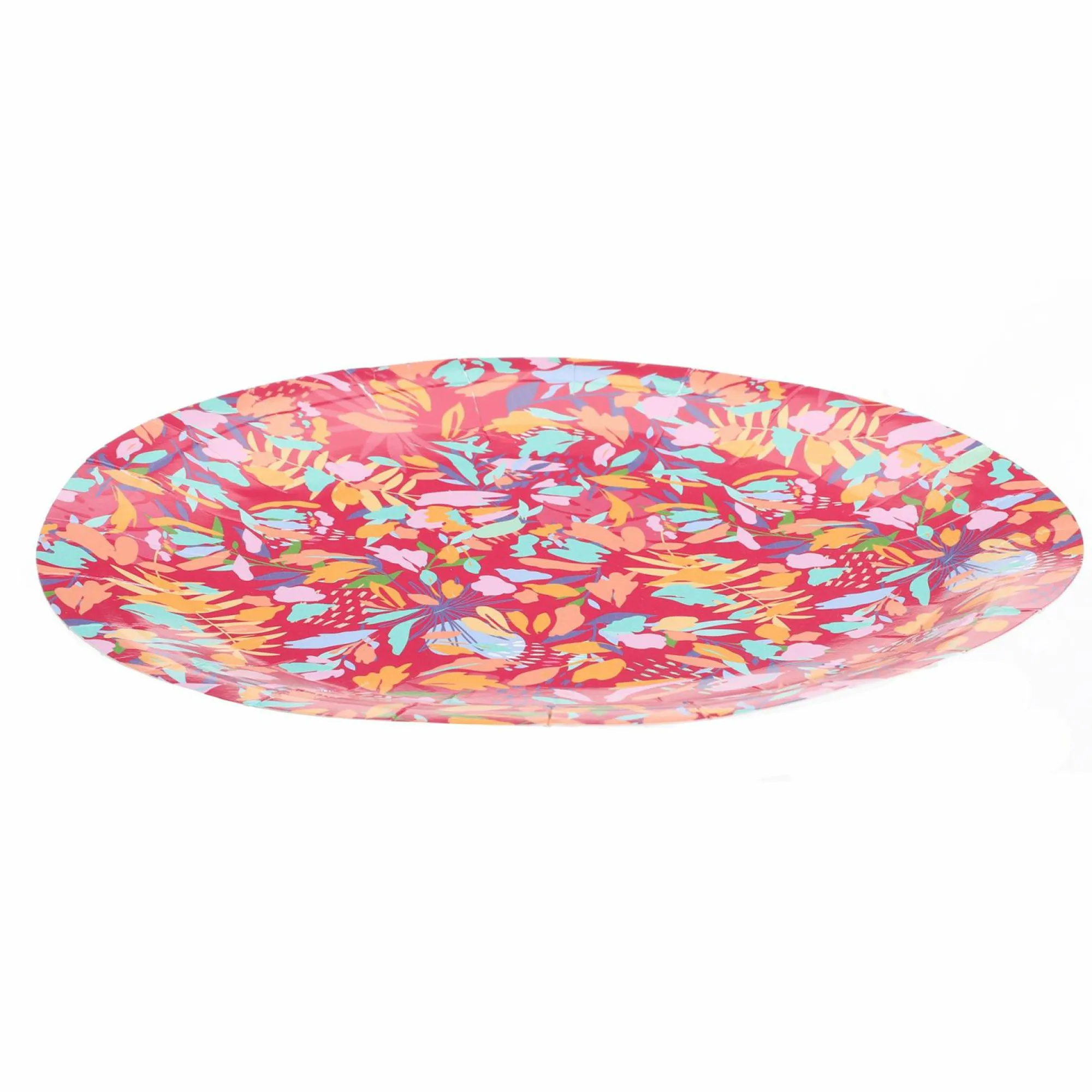 Vaisselle Jetable|Pique-Nique Et Camping|Stokomani 10 assiettes fleuries en carton