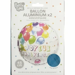 Fêtes Et Cérémonies|1 AN DE PLUS 2 ballons métalisés anniversaire 45 cm