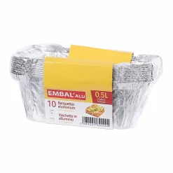Conservation Et Rangement|Stokomani 10 barquettes en aluminium avec couvercle