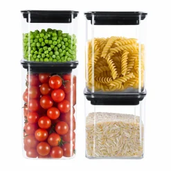 Conservation Et Rangement|COOK KEEN 4 bocaux de conservation en plastique
