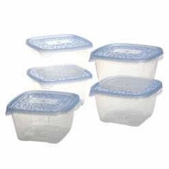 Conservation Et Rangement|CURVER 5 boîtes carrées 1,1L en plastique