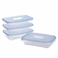 Conservation Et Rangement|CURVER 5 boîtes carrées 1,1L en plastique