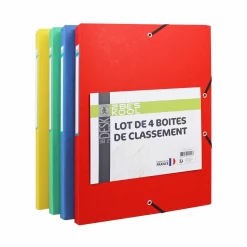 Papeterie Et Bureau|2 BE S KOOL 4 boîtes de classement 24x32