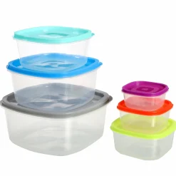 Conservation Et Rangement|COOK KEEN 6 boîtes rectangulaires en plastique