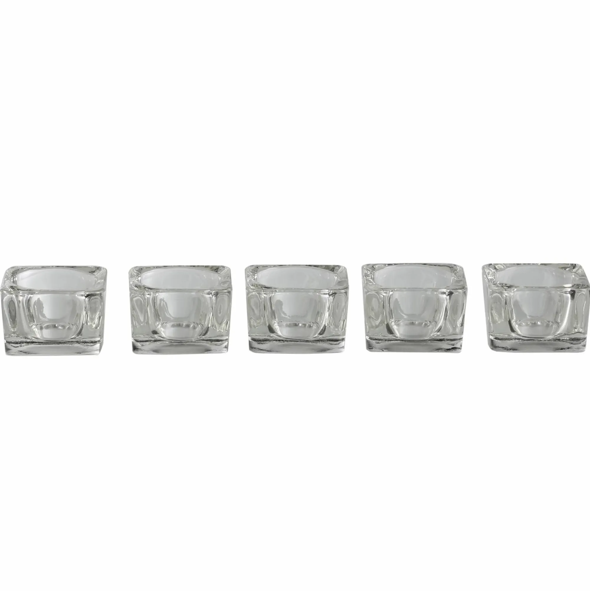 Bougies|DECLIC HOME 5 bougeoirs en verre transparents