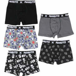 Sous-Vêtements Et Vêtements De Nuit|NARUTO 5 BOXERS COTON LICENCE BOITE Noir