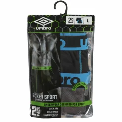 Sous-Vêtements Et Vêtements De Nuit|UMBRO 2 BOXERS MICRO TECHNIQUE SOUS BLISTER - Noir