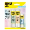 Papeterie Et Bureau|UHU 2 bâtons de colle + 1 mini