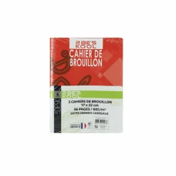 Papeterie Et Bureau|2 BE S KOOL 3 cahiers de brouillon 17x22 96 pages