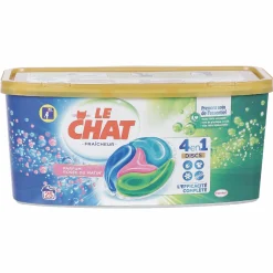 Entretien Du Linge|LE CHAT 25 Capsules de lessive 4 en 1 fraîcheur rosée du matin