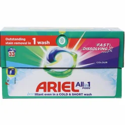Entretien Du Linge|ARIEL 33 capsules de lessive All in 1 couleur