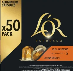 Boissons|Stokomani 50 capsules Espresso Delizioso intensité 5