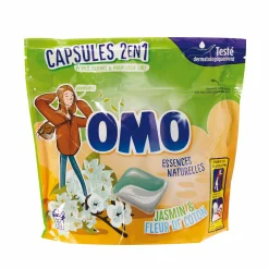 Entretien Du Linge|OMO 30 capsules lessive 2 en 1 jasmin