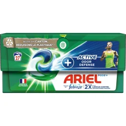 Entretien Du Linge|ARIEL 27 capsules lessive active odor defense + touche de febreze