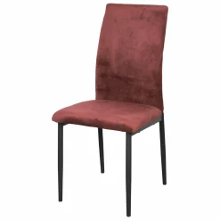 Mobilier|DECLIC HOME 2 chaises en velours bordeaux