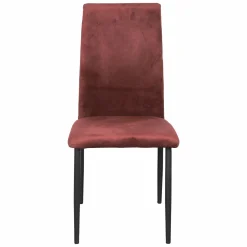 Mobilier|DECLIC HOME 2 chaises en velours bordeaux
