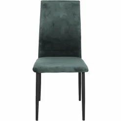 Mobilier|DECLIC HOME 2 chaises en velours vert