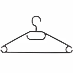 Rangement|Stokomani 10 cintres en plastique noir pivotant