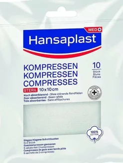 Santé Et Bien-Être|HANSAPLAST 10 compresses non tissées 10X10cm