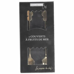 Vaisselle Et Service|Stokomani 2 couverts dorés Océan
