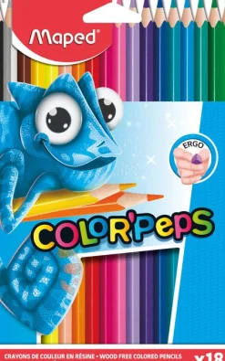 Papeterie Et Bureau|MAPED 18 crayons de couleur