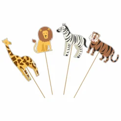 Vaisselle Jetable|Pique-Nique Et Camping|Stokomani 4 décorations de gâteau savane