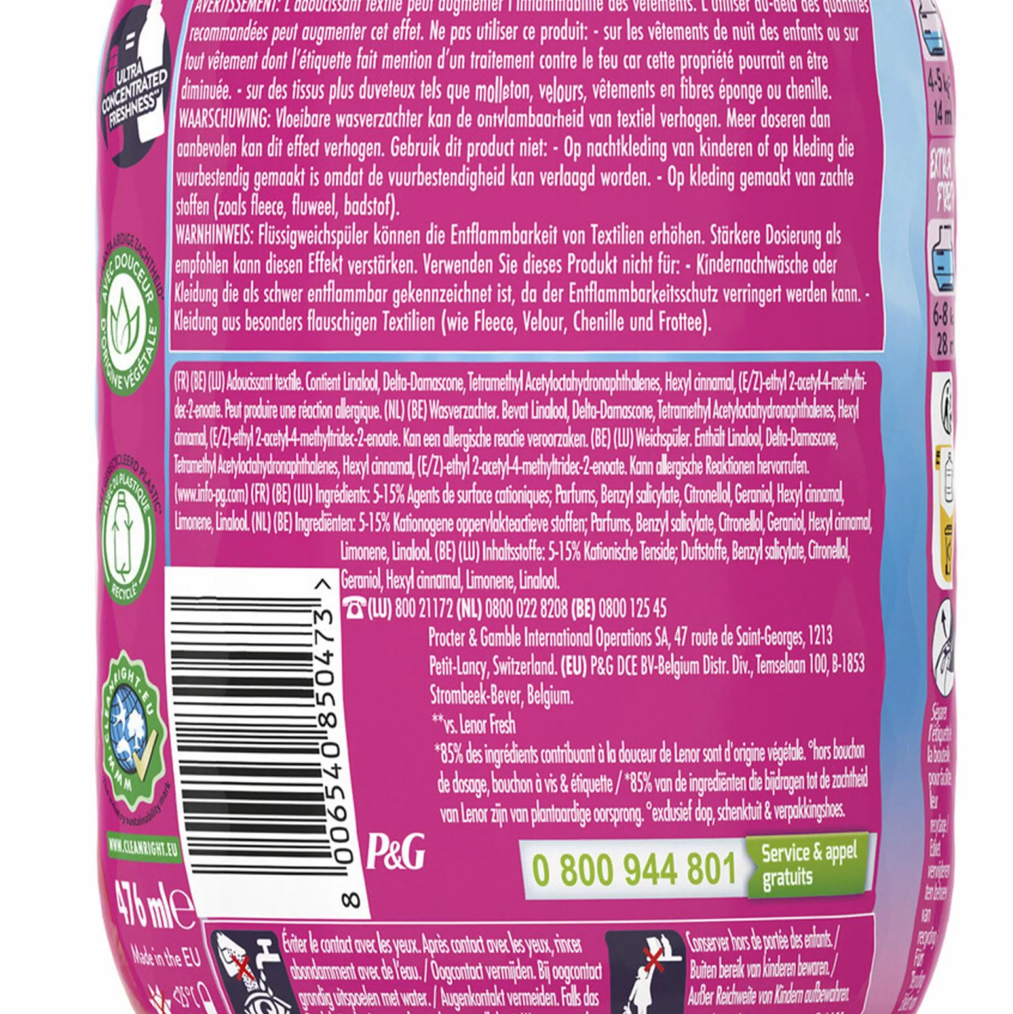 Entretien Du Linge|LENOR 34 doses adoucissant ultra concentré arbre en fleurs