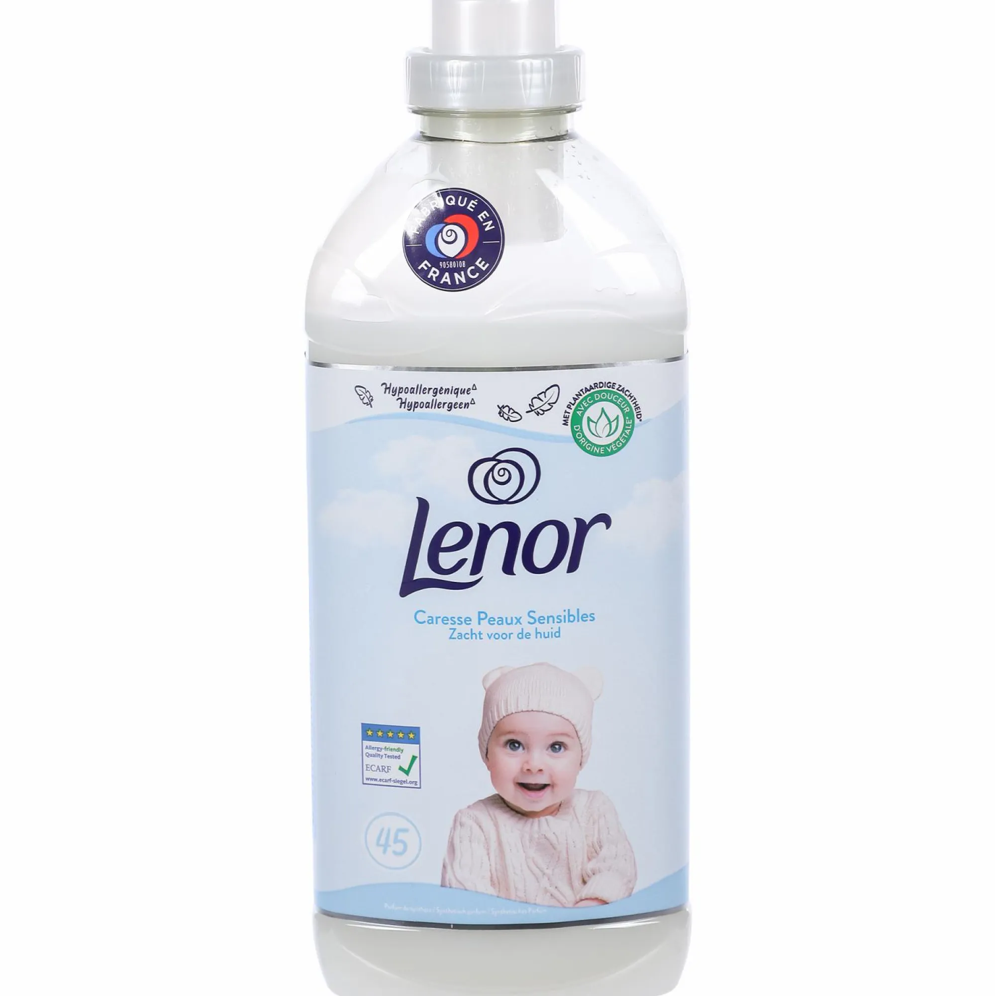 Entretien Du Linge|LENOR 45 doses d'adoucissant caresse peaux sensibles