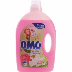 Entretien Du Linge|OMO 40 doses de lessive liquide rose et lilas blanc