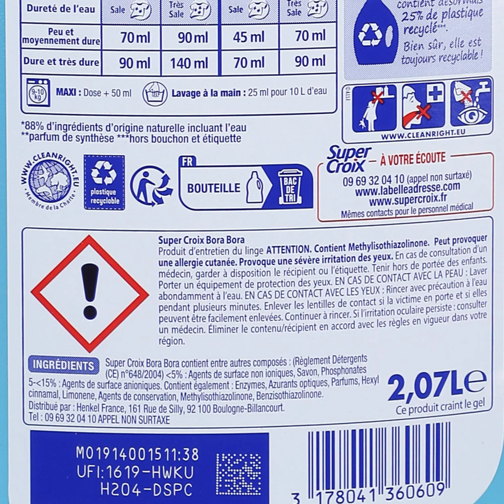 Entretien Du Linge|SUPER CROIX 46 doses lessive liquide classique Bora bora