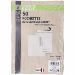 Papeterie Et Bureau|2 BE S KOOL 50 enveloppes Kraft 162x229 90g