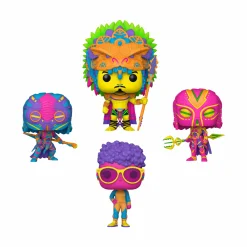 Jouet|Figurines Pop|MARVEL 4 figurines Pop black Panther colorées 9 cm