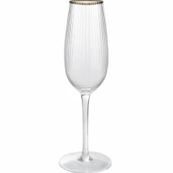 Vaisselle Et Service|DECLIC HOME 3 flûtes à champagne bord doré