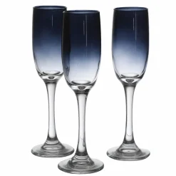 Vaisselle Et Service|DECLIC HOME 3 flutes à champagne fumées