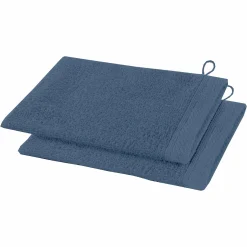 Linge De Bain|Salle De Bain Et Wc|Stokomani 2 gants de toilette bleu marine