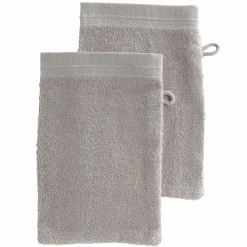 Linge De Bain|Salle De Bain Et Wc|INDIG EAU 2 gants de toilette gris