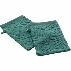 Linge De Bain|Salle De Bain Et Wc|Stokomani 2 Gants de toilette Madeira Emeraude