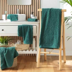 Linge De Bain|Salle De Bain Et Wc|Stokomani 2 Gants de toilette Madeira Emeraude