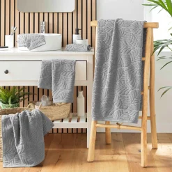 Linge De Bain|Salle De Bain Et Wc|Stokomani 2 gants de toilette Madeira Gris clair
