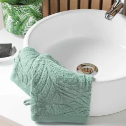 Linge De Bain|Salle De Bain Et Wc|Stokomani 2 Gants de toilette Madeira Sauge