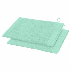 Linge De Bain|Salle De Bain Et Wc|Stokomani 2 gants de toilette turquoise
